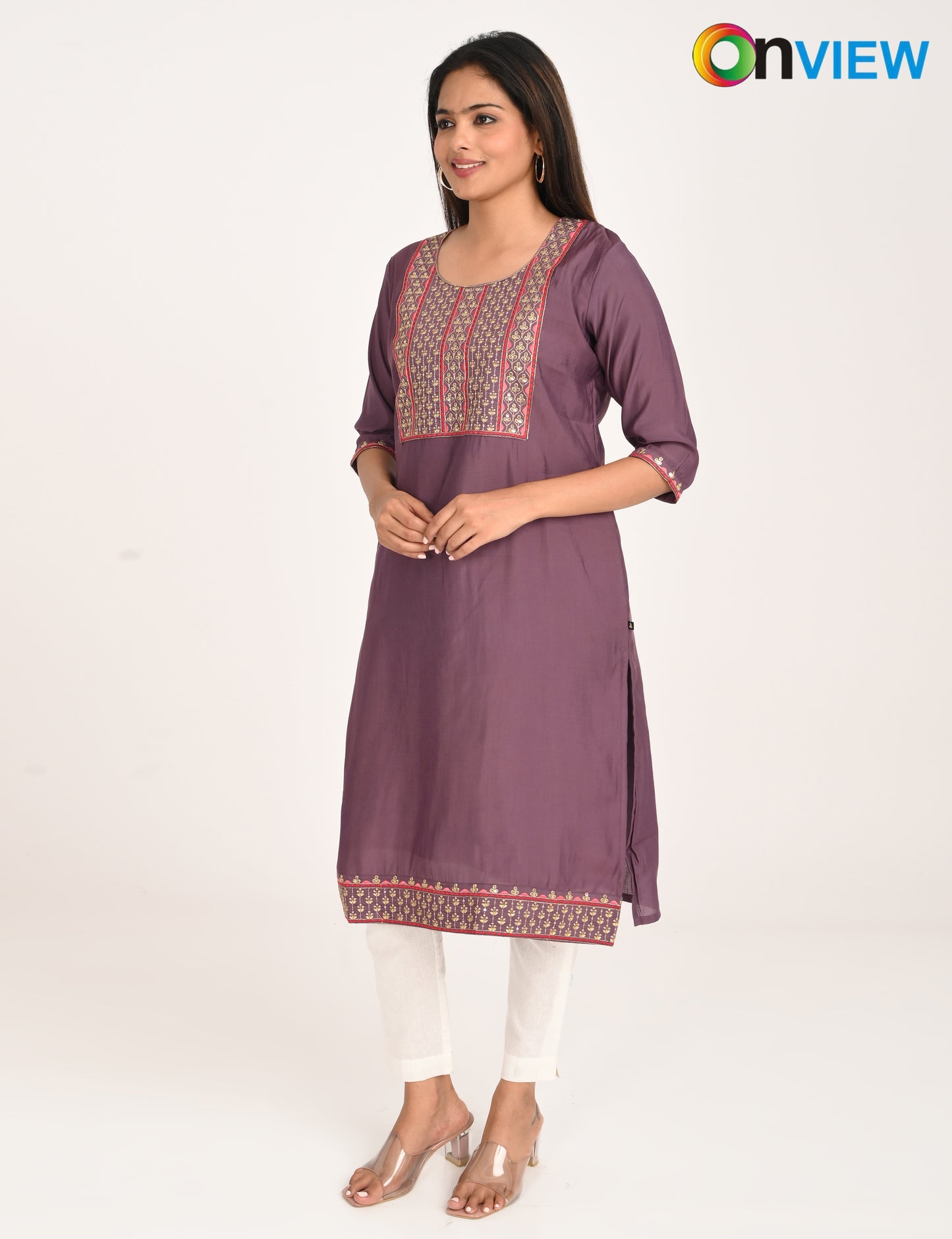 ONVIEW | 1431 | ROMAN SILK EMBROIDERY BORDER WITH LINING | PACK OF 4