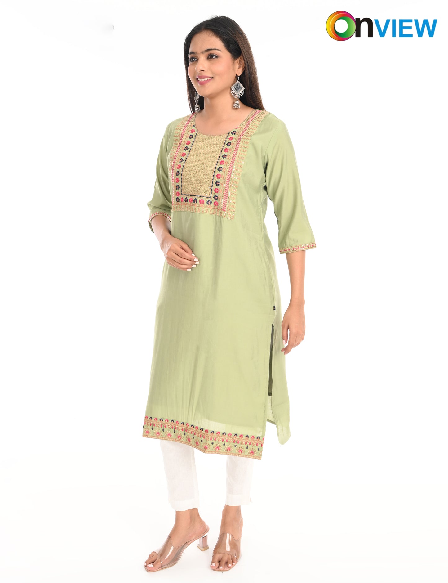 ONVIEW | 1433 | ROMAN SILK EMBROIDERY BORDER WITH LINING | PACK OF 4