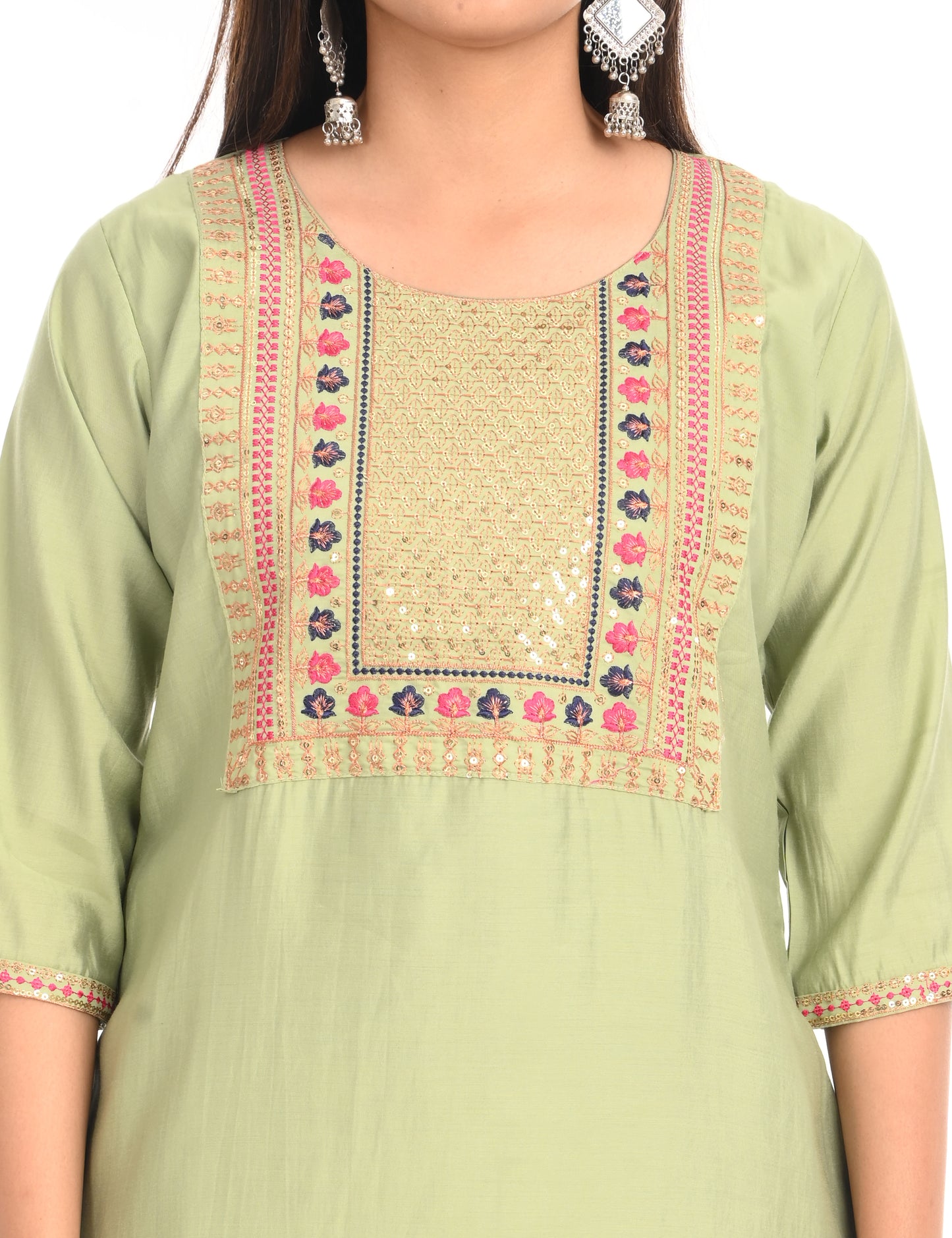 ONVIEW | 1433 | ROMAN SILK EMBROIDERY BORDER WITH LINING | PACK OF 4