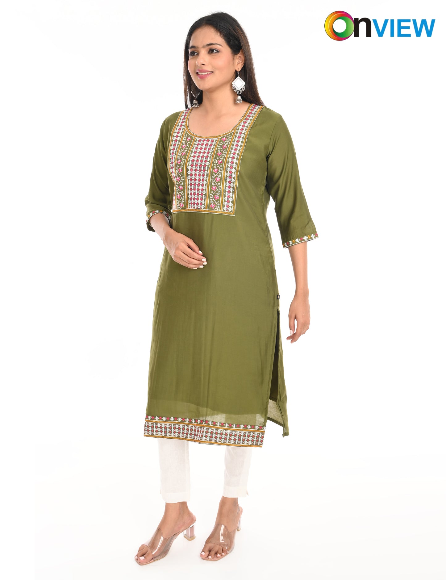 ONVIEW | 1434 | ROMAN SILK EMBROIDERY BORDER WITH LINING | PACK OF 4