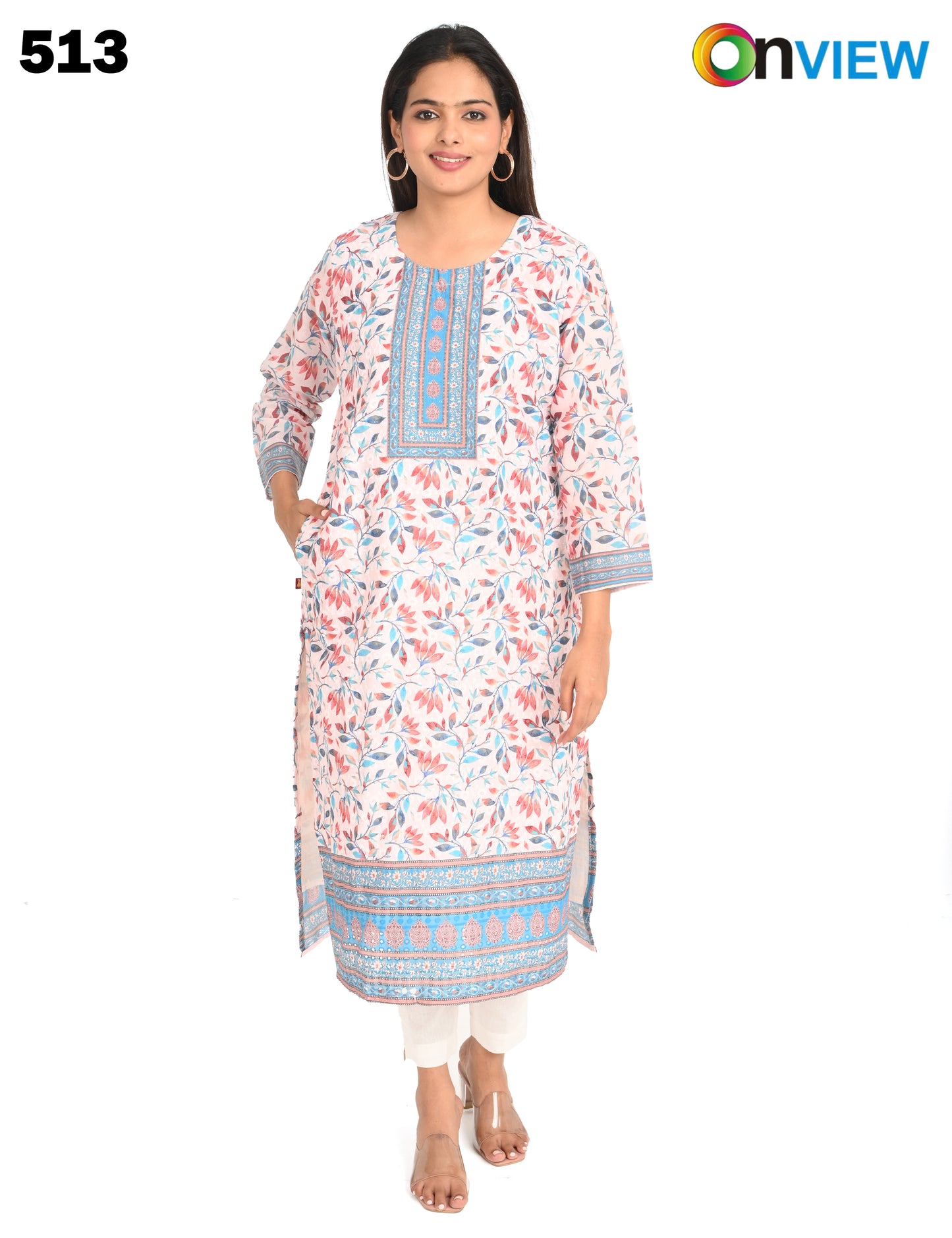 ONVIEW | 513 | COTTON CHIKANKARI WORK WITH DIGITAL PRINT | PACK OF 4