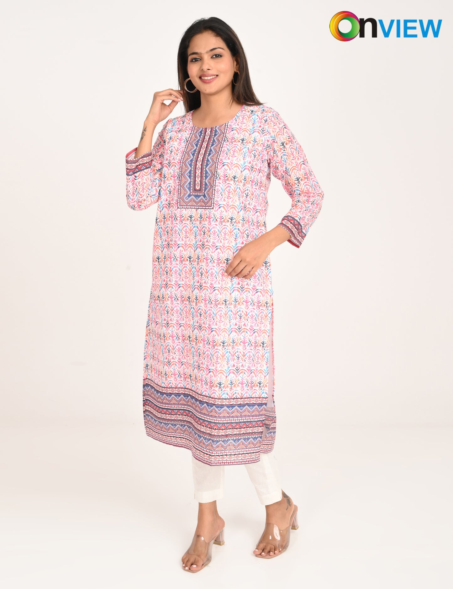 ONVIEW | 530 | COTTON CHIKANKARI WORK WITH DIGITAL PRINT | PACK OF 4