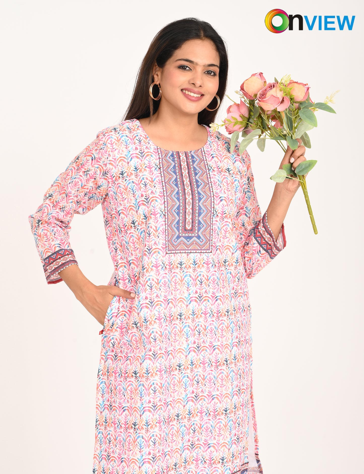 ONVIEW | 530 | COTTON CHIKANKARI WORK WITH DIGITAL PRINT | PACK OF 4