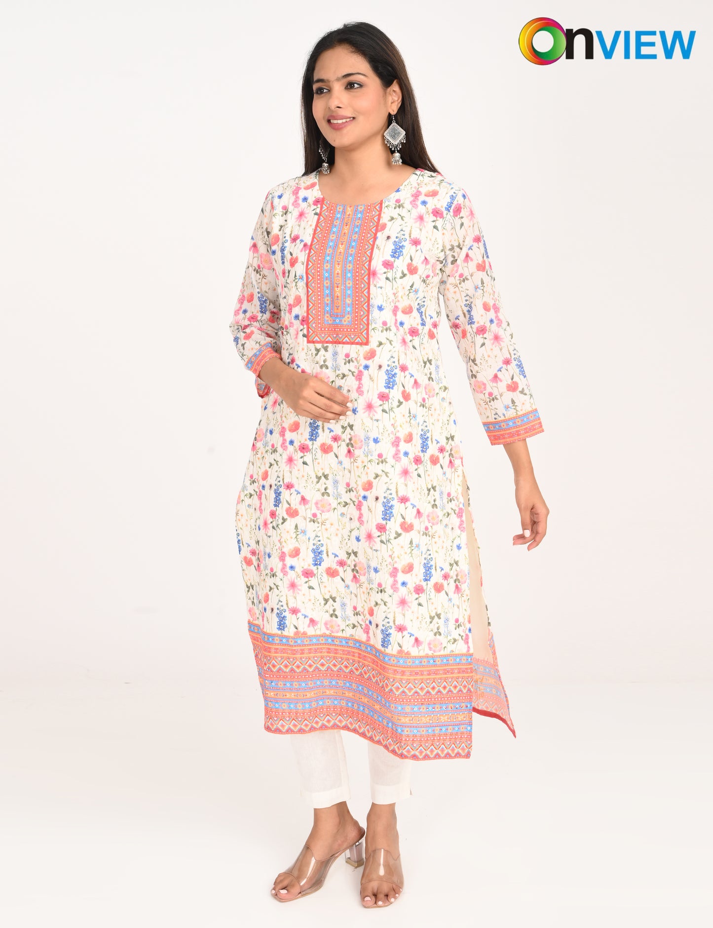 ONVIEW | 549 | COTTON CHIKANKARI WORK WITH DIGITAL PRINT | PACK OF 4