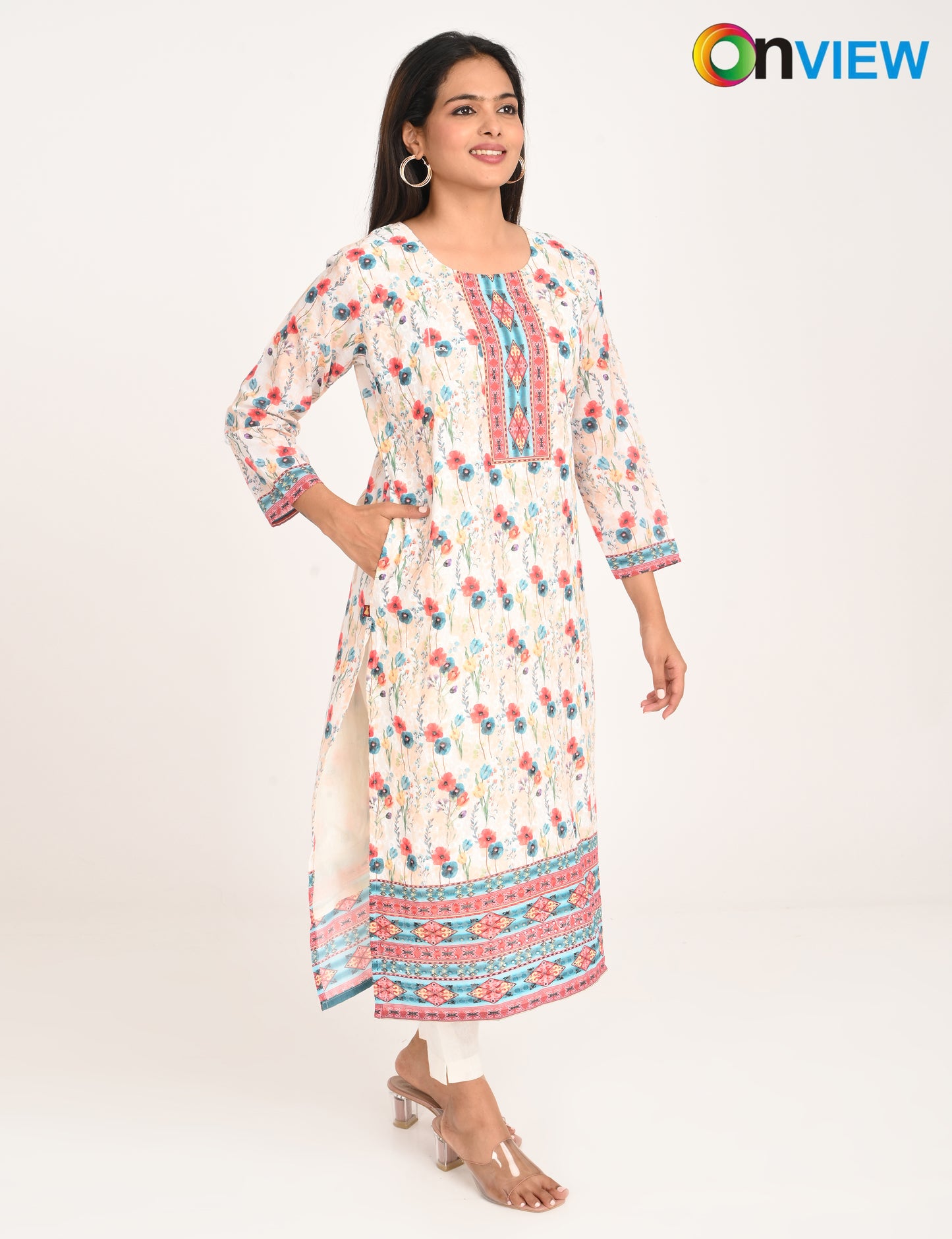 ONVIEW | 990 | COTTON CHIKANKARI WORK WITH DIGITAL PRINT | PACK OF 4