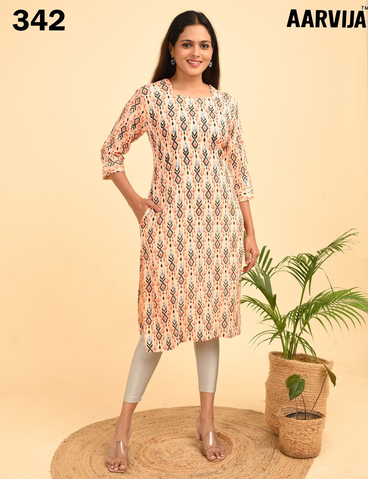 AARVIJA | 342 | DESIGN NECK WITH POCKET | PACK OF 4