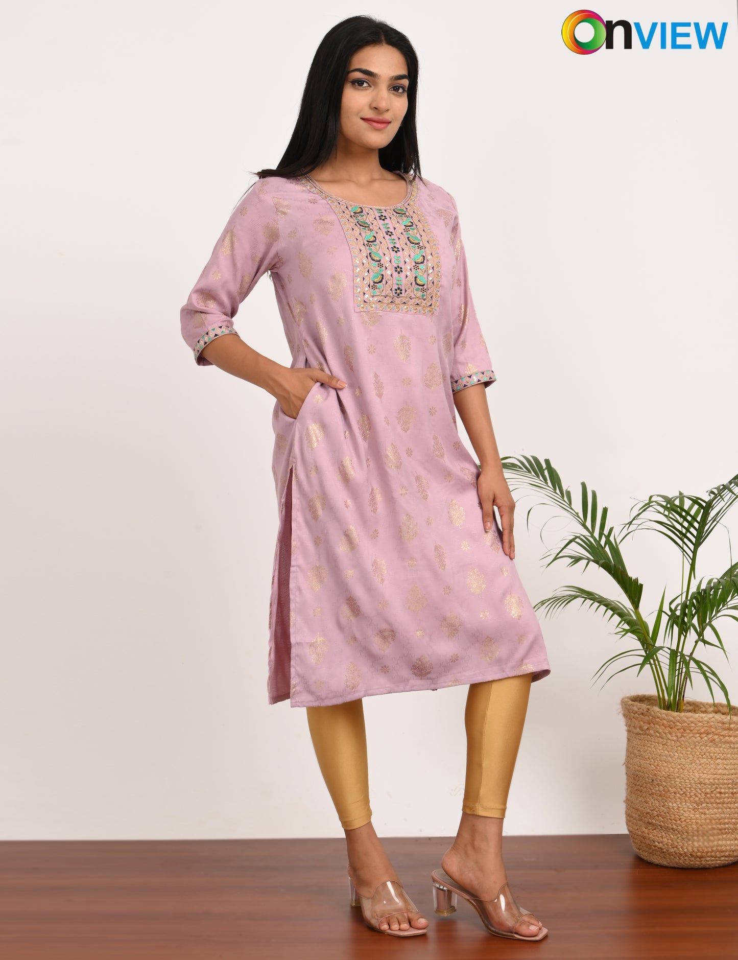 ONVIEW | 068 | DOBBY BIG EMBROIDARY | PACK OF 4