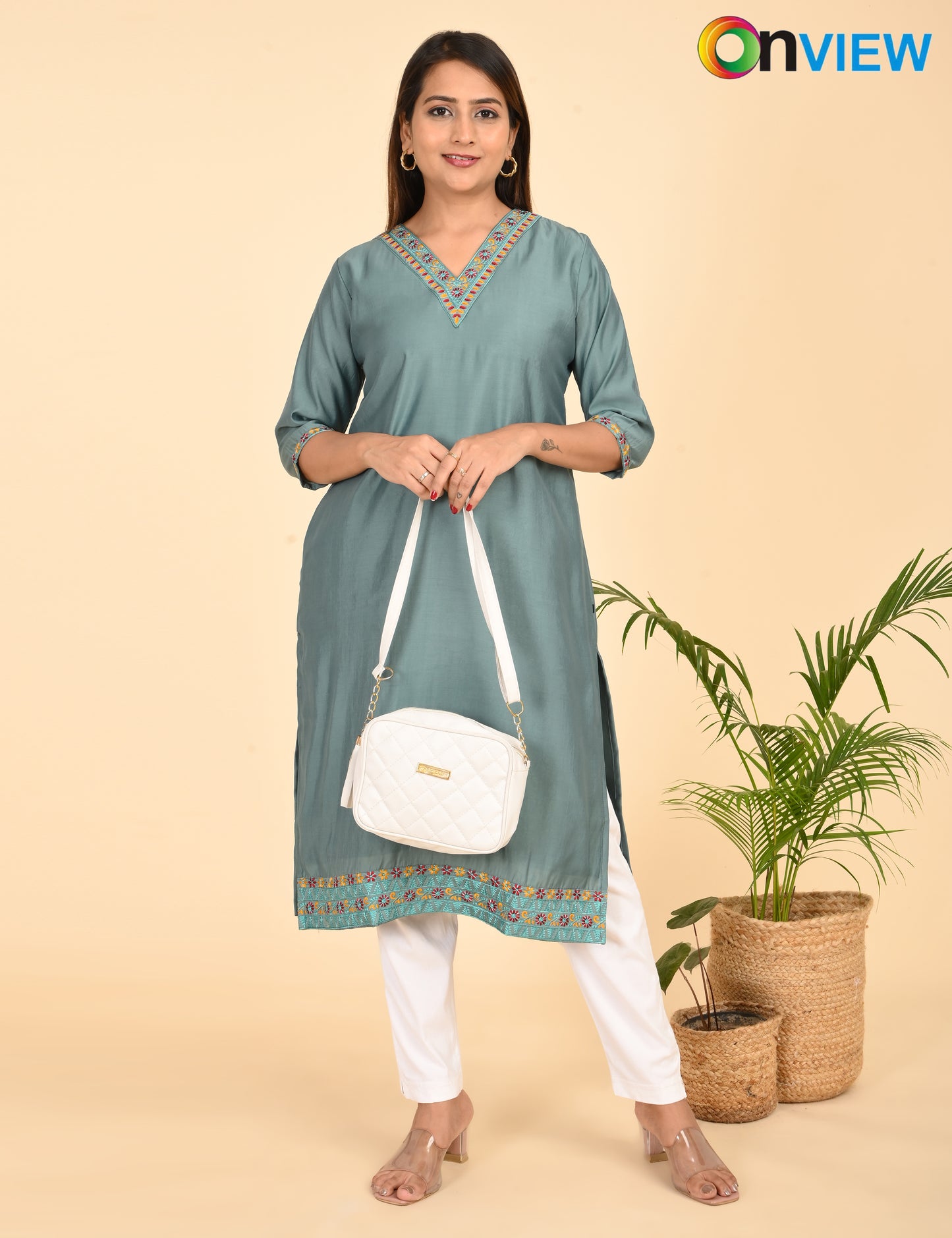 ONVIEW | 1435 | ROMAN SILK EMBROIDERY BORDER WITH LINING | PACK OF 4