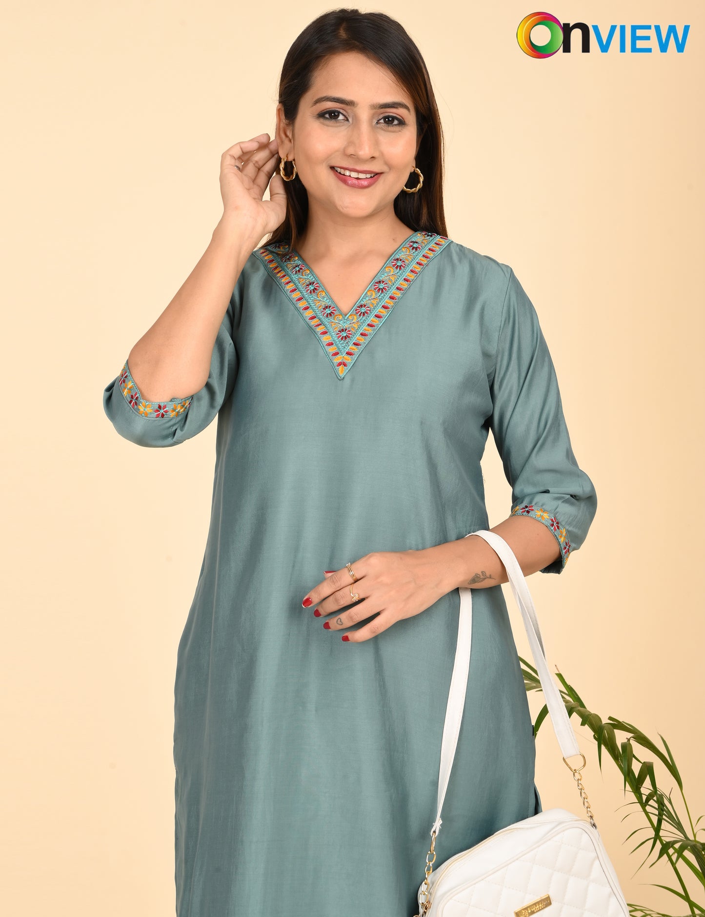 ONVIEW | 1435 | ROMAN SILK EMBROIDERY BORDER WITH LINING | PACK OF 4