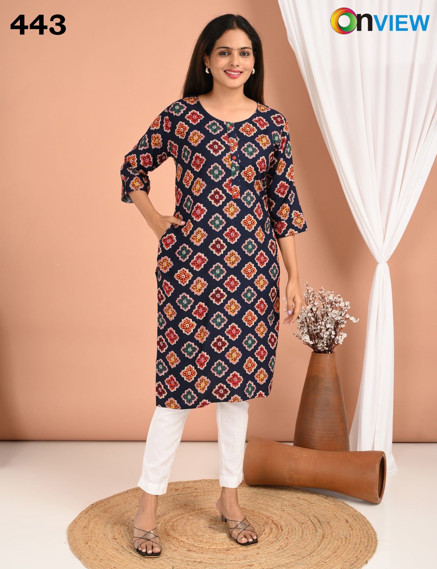 ONVIEW | 443 | ROUND NECK WITH POCKET | PACK OF 4