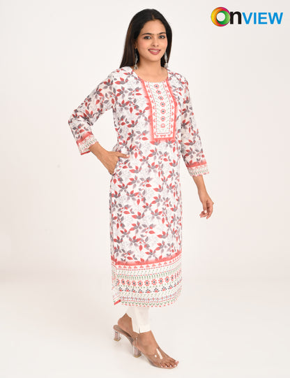 ONVIEW | 1126 | COTTON CHIKANKARI WORK WITH DIGITAL PRINT | PACK OF 4