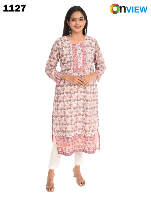 ONVIEW | 1127 | COTTON CHIKANKARI WORK WITH DIGITAL PRINT | PACK OF 4