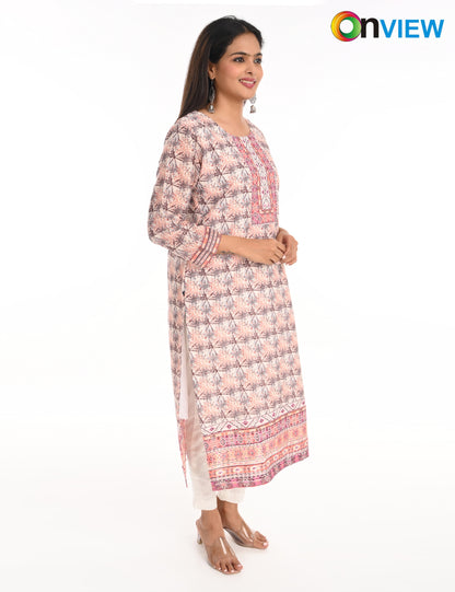 ONVIEW | 1127 | COTTON CHIKANKARI WORK WITH DIGITAL PRINT | PACK OF 4