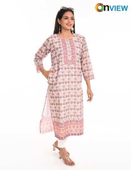 ONVIEW | 1127 | COTTON CHIKANKARI WORK WITH DIGITAL PRINT | PACK OF 4