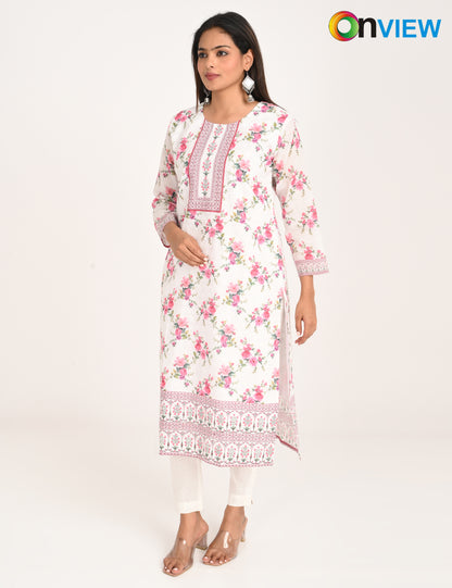 ONVIEW | 1128 | COTTON CHIKANKARI WORK WITH DIGITAL PRINT | PACK OF 4