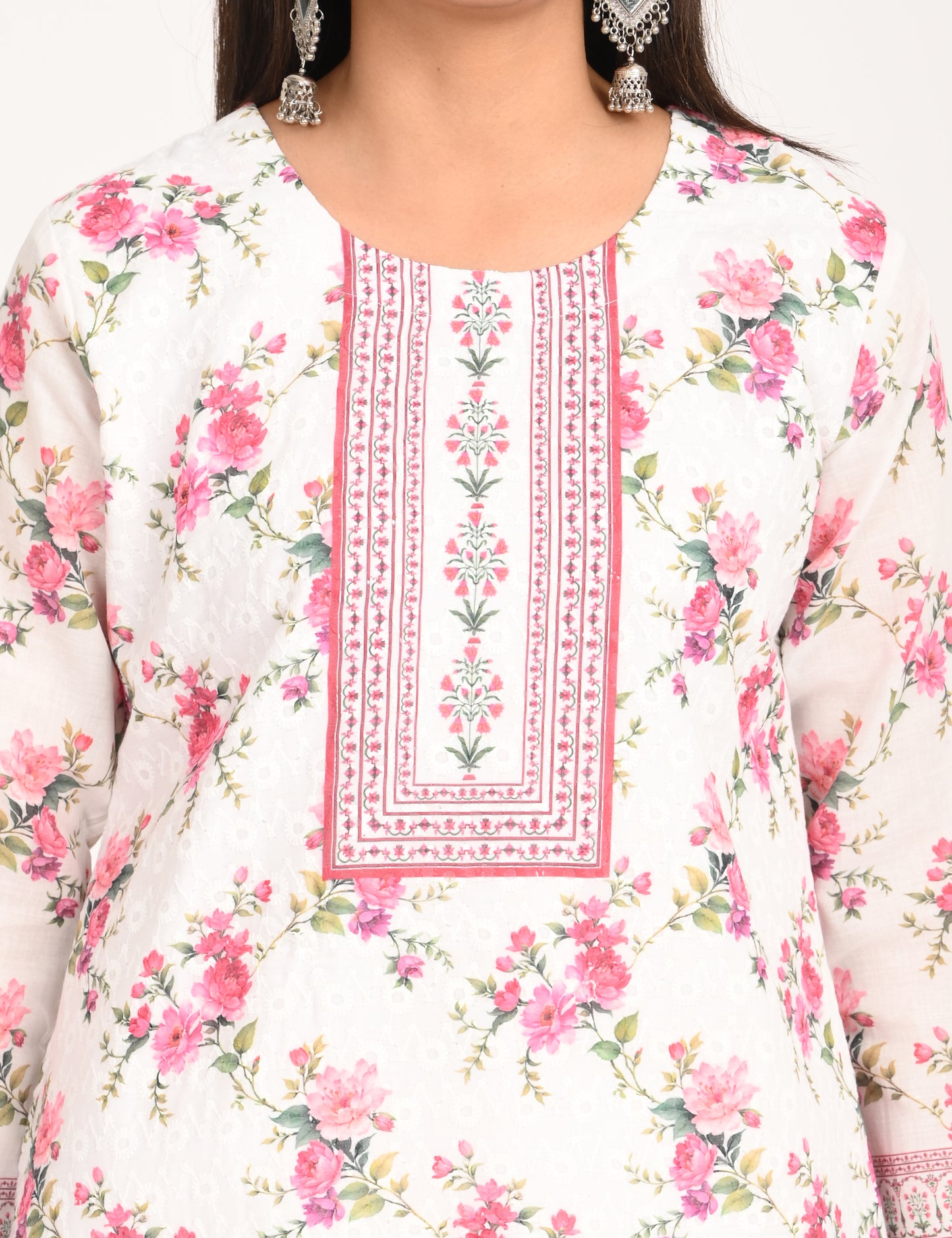 ONVIEW | 1128 | COTTON CHIKANKARI WORK WITH DIGITAL PRINT | PACK OF 4