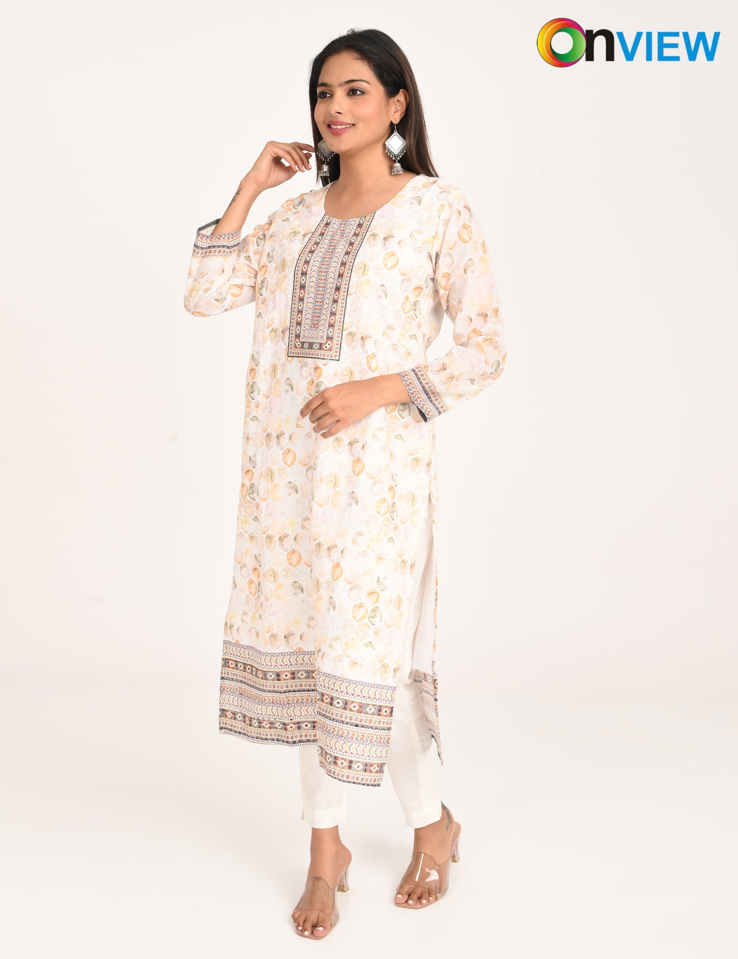 ONVIEW | 1129 | COTTON CHIKANKARI WORK WITH DIGITAL PRINT | PACK OF 4