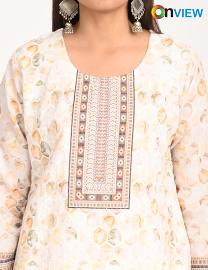 ONVIEW | 1129 | COTTON CHIKANKARI WORK WITH DIGITAL PRINT | PACK OF 4