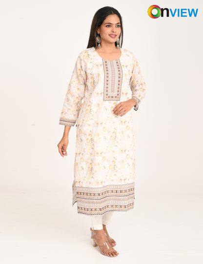 ONVIEW | 1129 | COTTON CHIKANKARI WORK WITH DIGITAL PRINT | PACK OF 4
