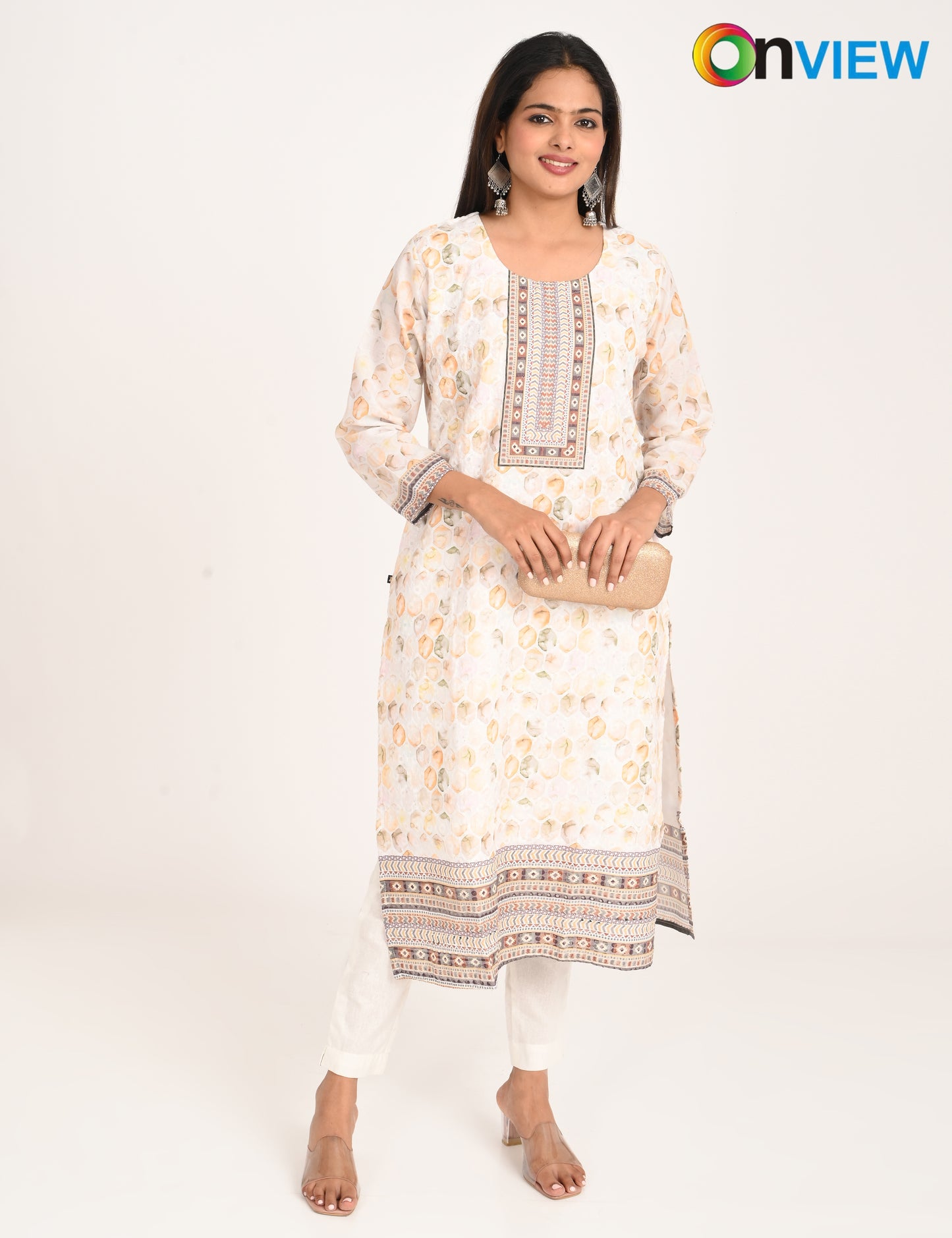 ONVIEW | 1129 | COTTON CHIKANKARI WORK WITH DIGITAL PRINT | PACK OF 4
