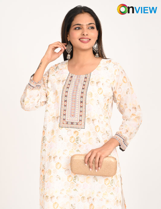 ONVIEW | 1129 | COTTON CHIKANKARI WORK WITH DIGITAL PRINT | PACK OF 4
