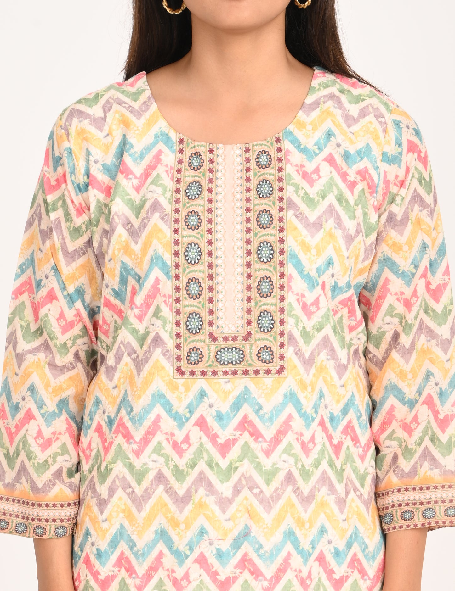 ONVIEW | 1130 | COTTON CHIKANKARI WORK WITH DIGITAL PRINT | PACK OF 4