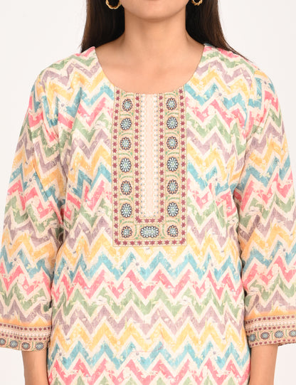 ONVIEW | 1130 | COTTON CHIKANKARI WORK WITH DIGITAL PRINT | PACK OF 4