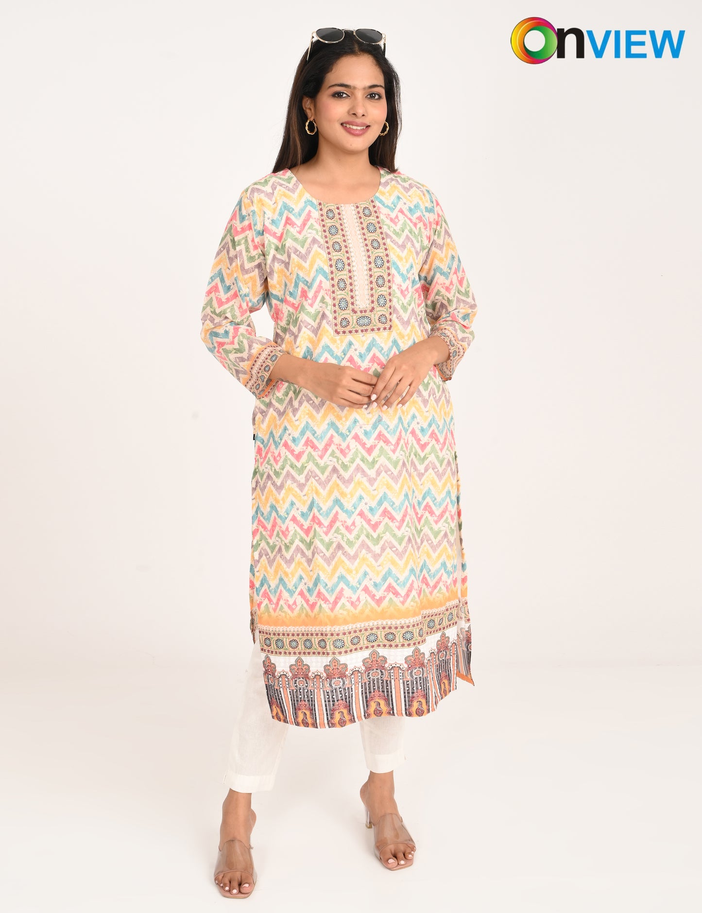 ONVIEW | 1130 | COTTON CHIKANKARI WORK WITH DIGITAL PRINT | PACK OF 4