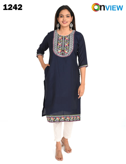 ONVIEW | 1242 | ROMAN SILK EMBROIDERY BORDER WITH LINING | PACK OF 4