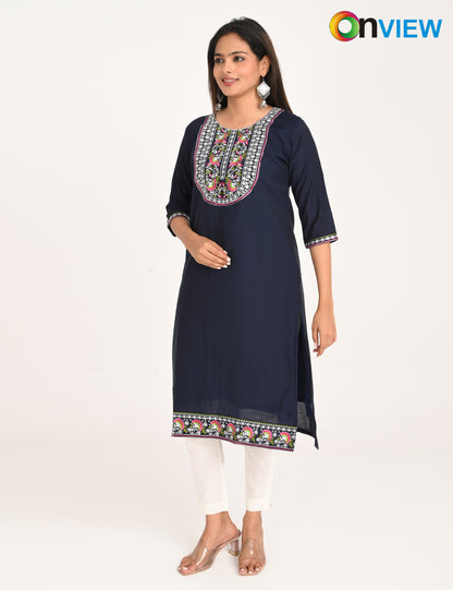 ONVIEW | 1242 | ROMAN SILK EMBROIDERY BORDER WITH LINING | PACK OF 4
