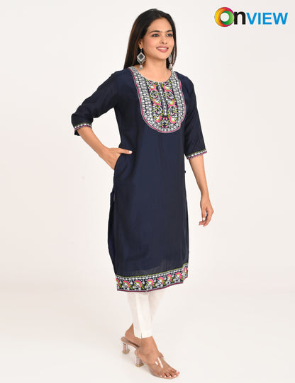 ONVIEW | 1242 | ROMAN SILK EMBROIDERY BORDER WITH LINING | PACK OF 4