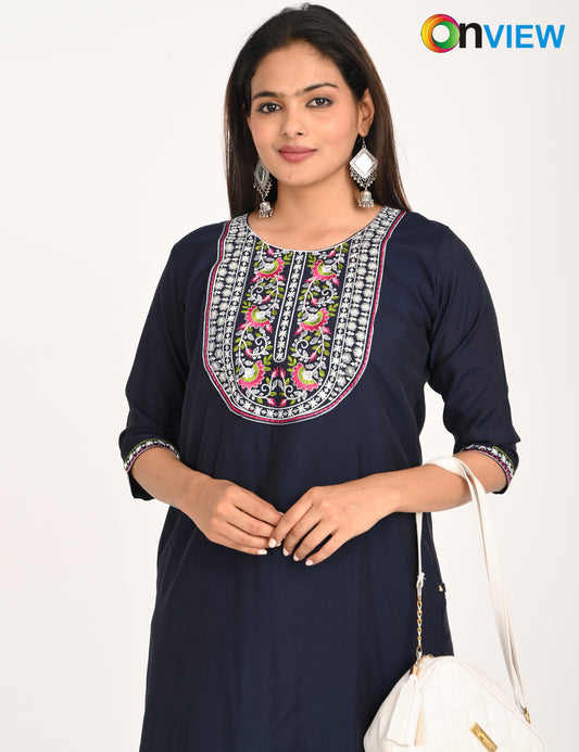 ONVIEW | 1242 | ROMAN SILK EMBROIDERY BORDER WITH LINING | PACK OF 4