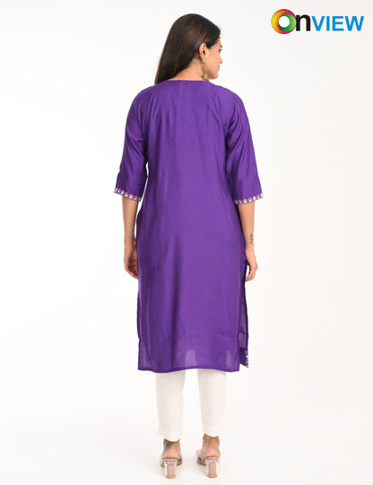 ONVIEW | 1422 | ROMAN SILK EMBROIDERY WITH BORDER  | PACK OF 4
