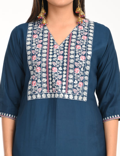ONVIEW | 1423 | ROMAN SILK EMBROIDERY WITH BORDER | PACK OF 4