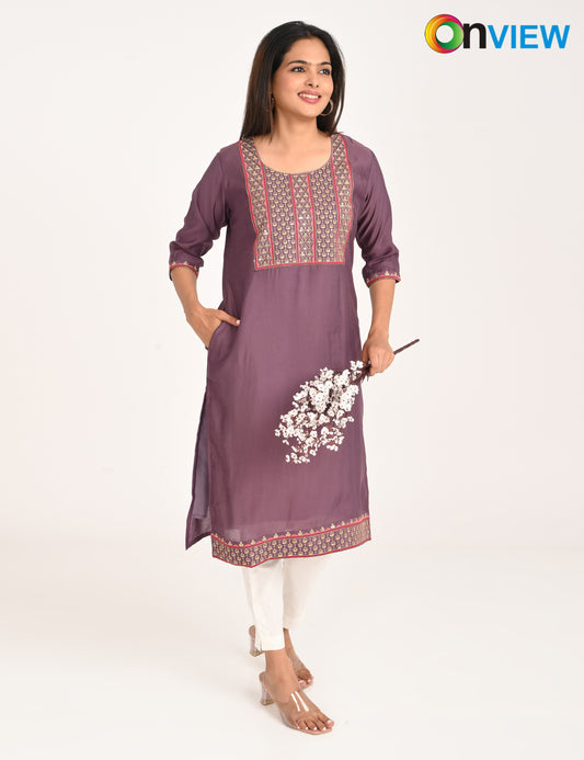 ONVIEW | 1431 | ROMAN SILK EMBROIDERY BORDER WITH LINING | PACK OF 4