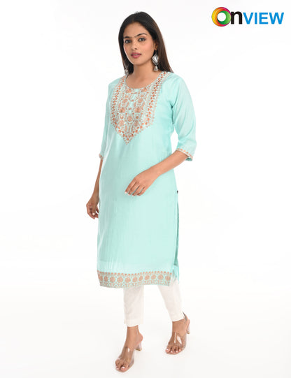 ONVIEW | 1432 | ROMAN SILK EMBROIDERY BORDER WITH LINING | PACK OF 4