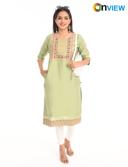 ONVIEW | 1433 | ROMAN SILK EMBROIDERY BORDER WITH LINING | PACK OF 4