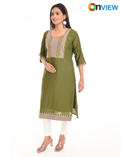 ONVIEW | 1434 | ROMAN SILK EMBROIDERY BORDER WITH LINING | PACK OF 4