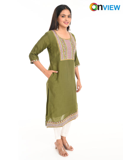 ONVIEW | 1434 | ROMAN SILK EMBROIDERY BORDER WITH LINING | PACK OF 4