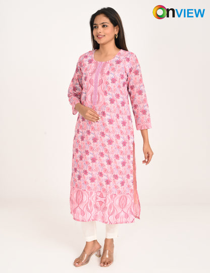 ONVIEW | 510 | COTTON CHIKANKARI WORK WITH DIGITAL PRINT | PACK OF 4