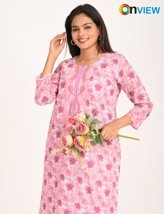 ONVIEW | 510 | COTTON CHIKANKARI WORK WITH DIGITAL PRINT | PACK OF 4