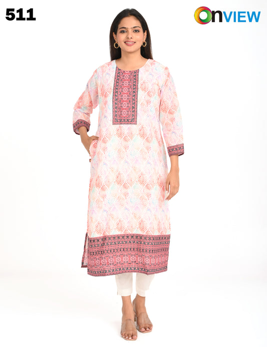 ONVIEW | 511 | COTTON CHIKANKARI WORK WITH DIGITAL PRINT | PACK OF 4