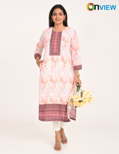 ONVIEW | 511 | COTTON CHIKANKARI WORK WITH DIGITAL PRINT | PACK OF 4