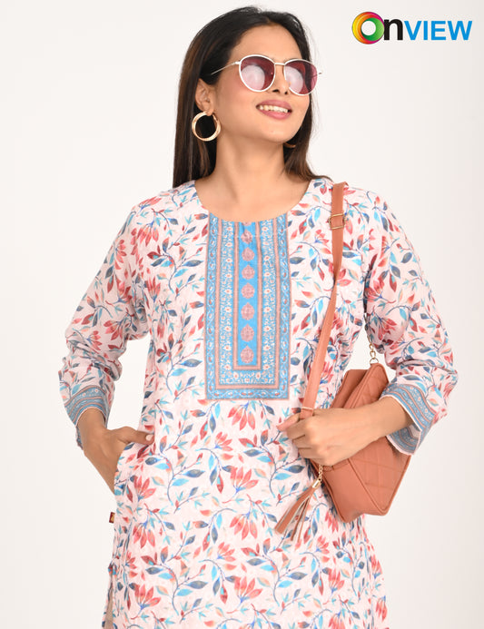 ONVIEW | 513 | COTTON CHIKANKARI WORK WITH DIGITAL PRINT | PACK OF 4