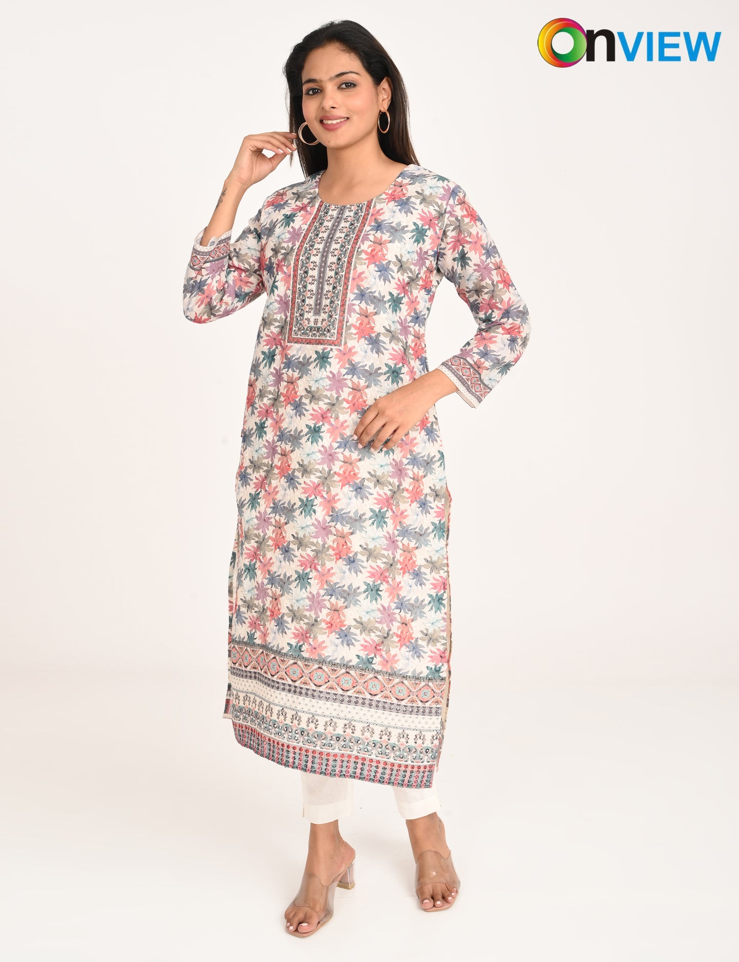 ONVIEW | 516 | COTTON CHIKANKARI WORK WITH DIGITAL PRINT | PACK OF 4