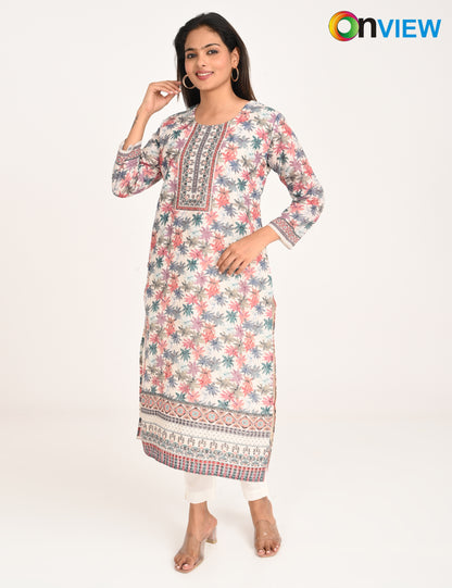 ONVIEW | 516 | COTTON CHIKANKARI WORK WITH DIGITAL PRINT | PACK OF 4