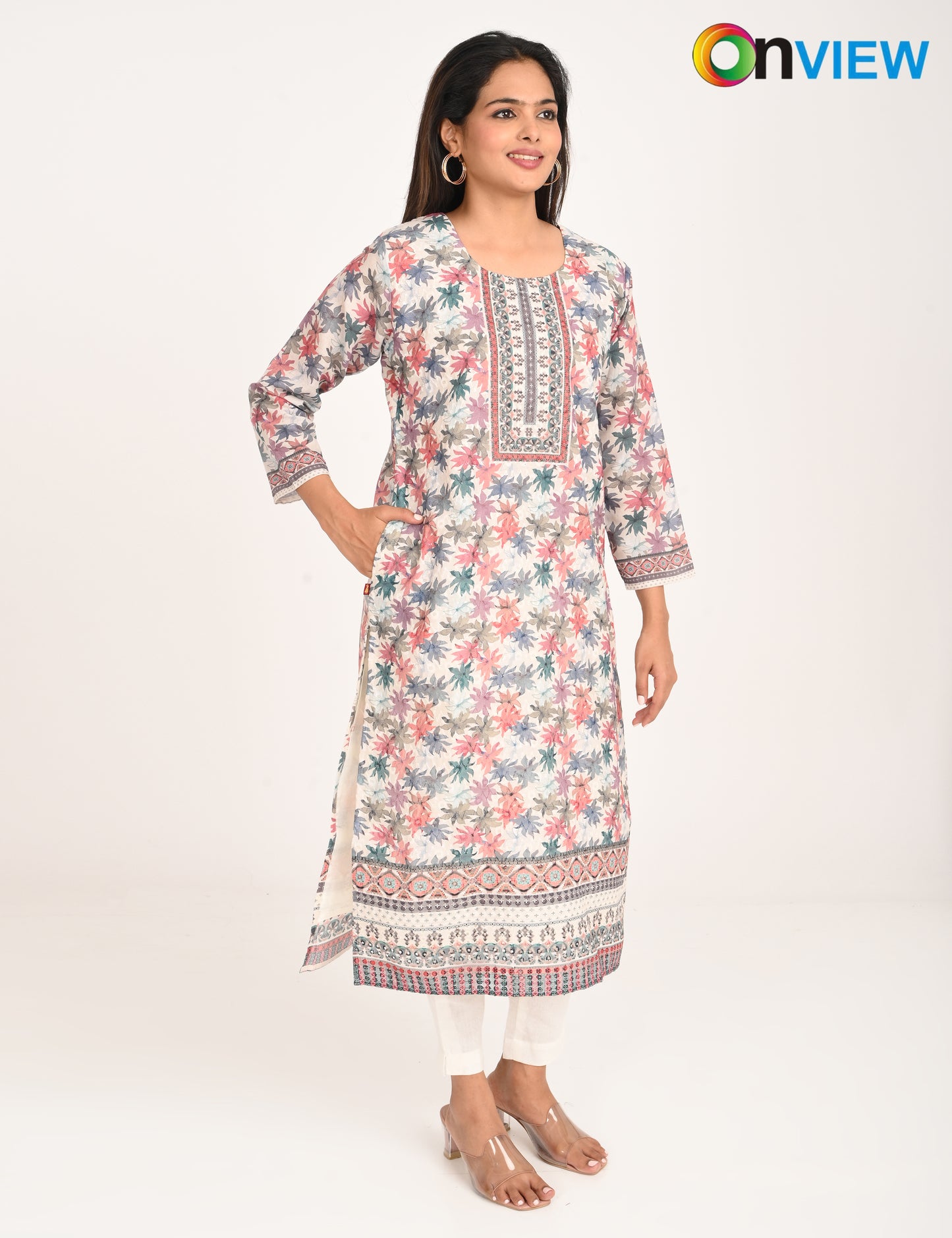 ONVIEW | 516 | COTTON CHIKANKARI WORK WITH DIGITAL PRINT | PACK OF 4