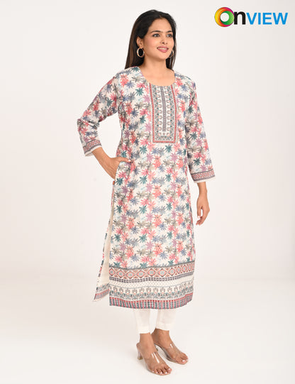 ONVIEW | 516 | COTTON CHIKANKARI WORK WITH DIGITAL PRINT | PACK OF 4