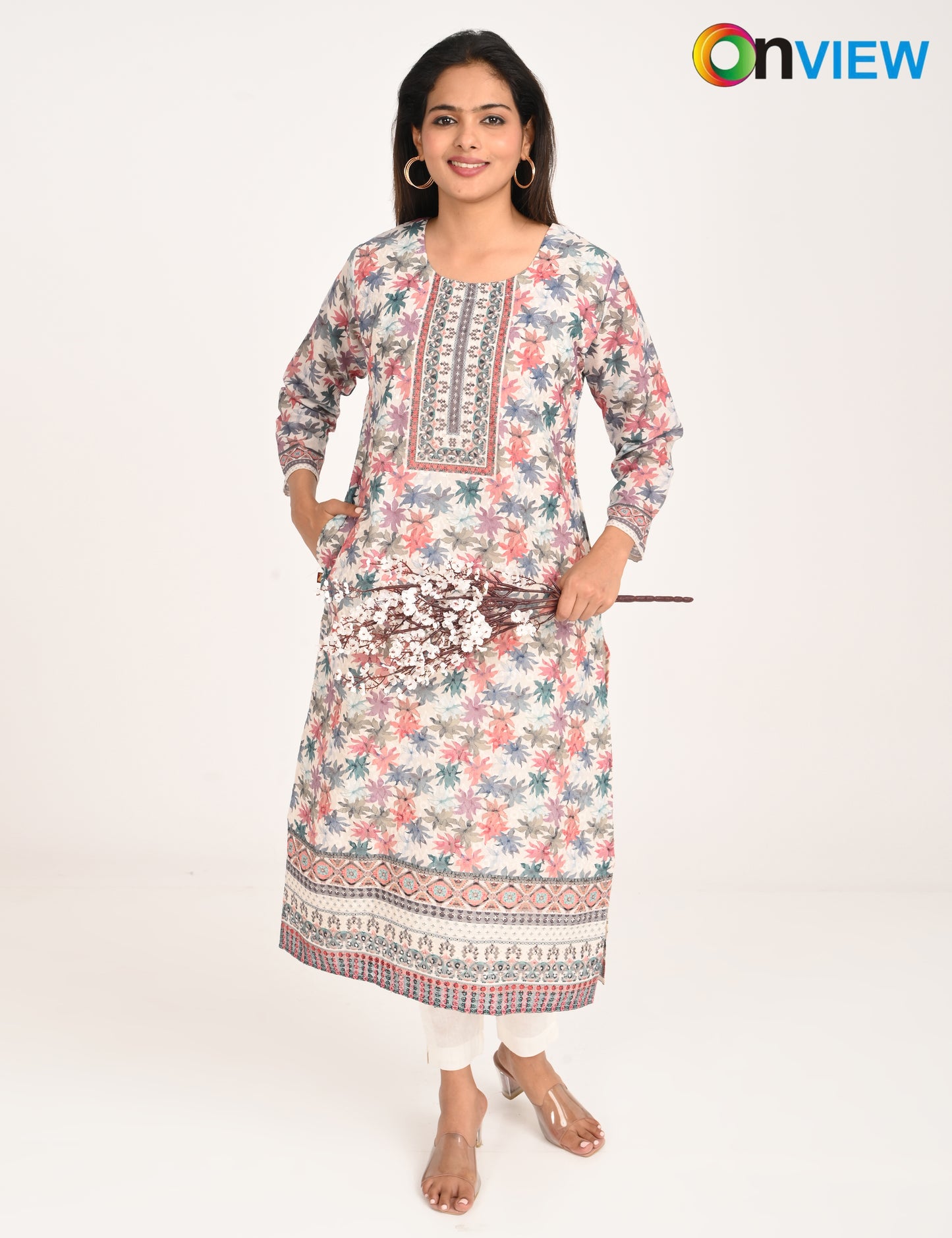 ONVIEW | 516 | COTTON CHIKANKARI WORK WITH DIGITAL PRINT | PACK OF 4