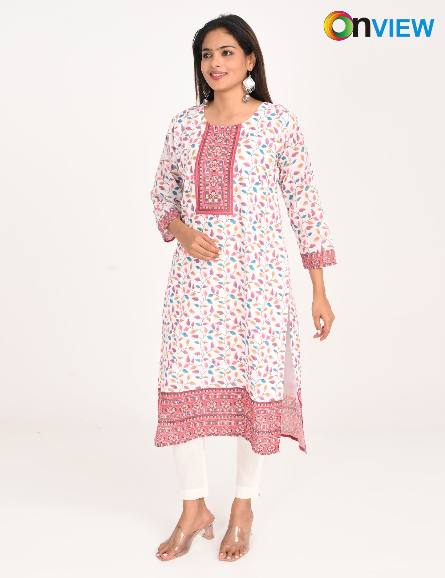 ONVIEW | 525 | COTTON CHIKANKARI WORK WITH DIGITAL PRINT | PACK OF 4
